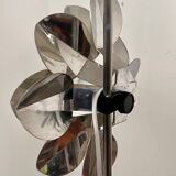 2-light flower floor lamp in French design metal from the 70s vintage