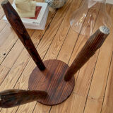 Dark wood tripod stool