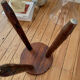 Dark wood tripod stool