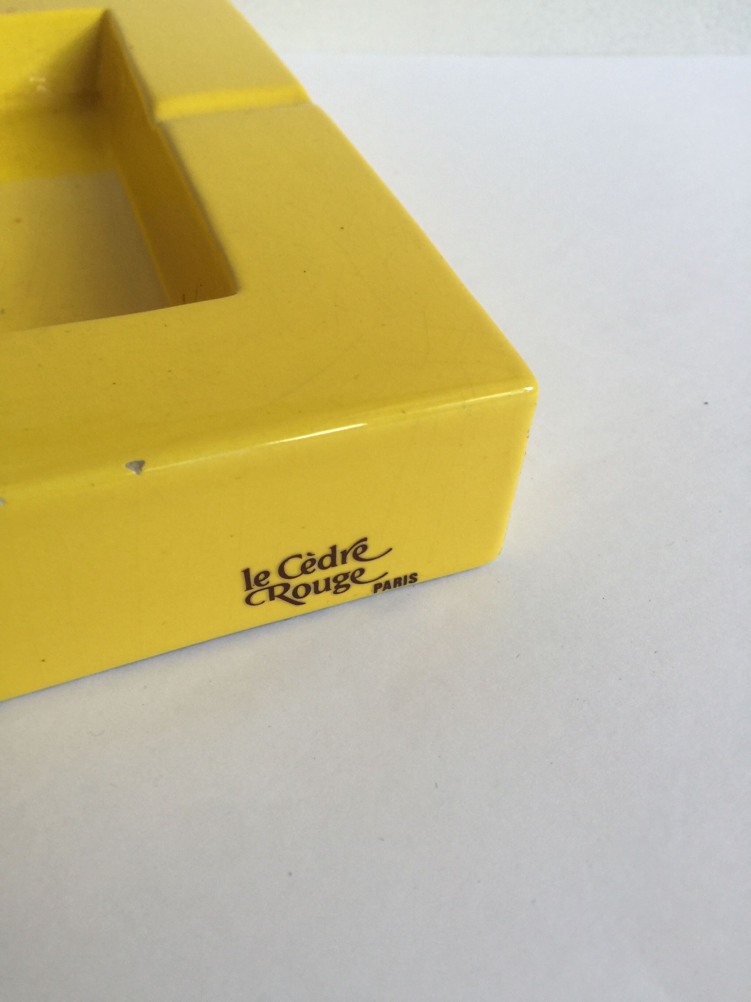 Large yellow ashtray