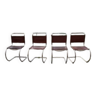 4 chaises MR10 Mies Van der Rohe
