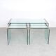 T35 Glass Nesting Tables by Pierangelo Gallotti for Galotti & Radice, 1970s, Set of 3