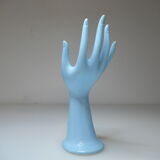 Vintage blue ceramic hand