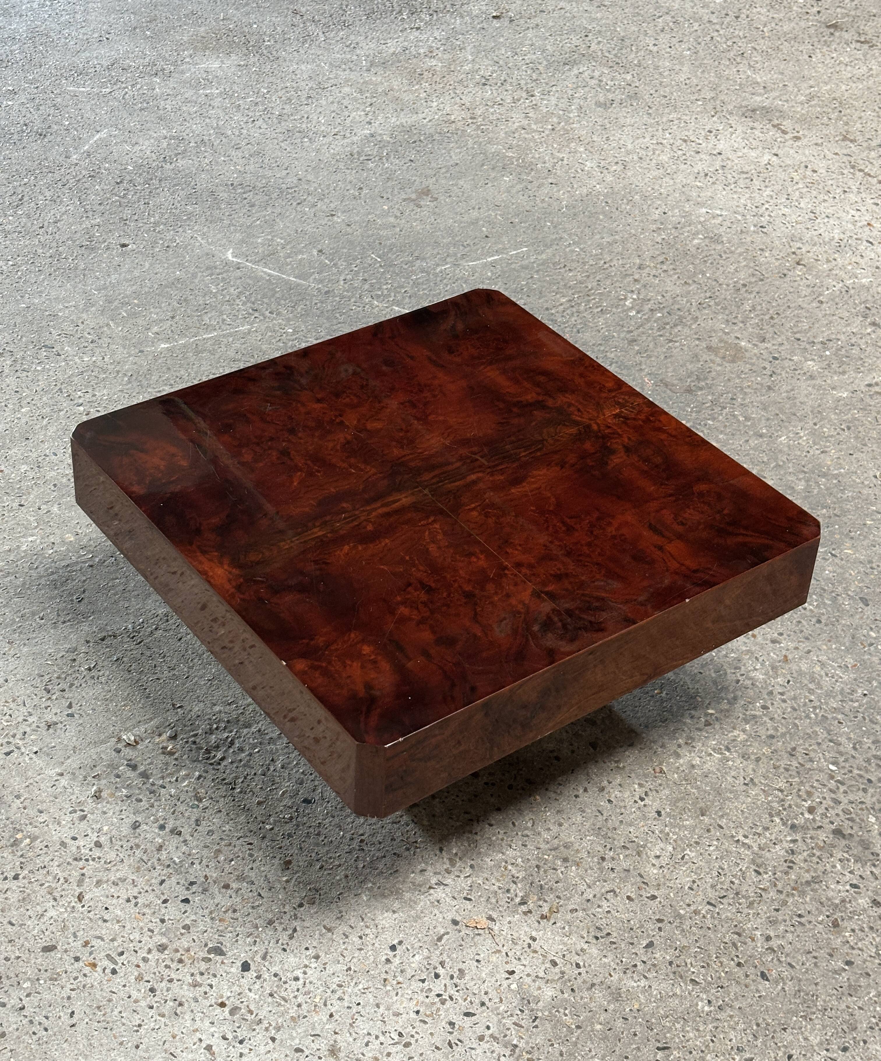 Lacquered Parchment Coffee or Side Table in the Style of Aldo Tura, Italy 1970's
