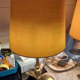 Lot de 2 lampes Hollywood Regency, années 1960/70, en laiton