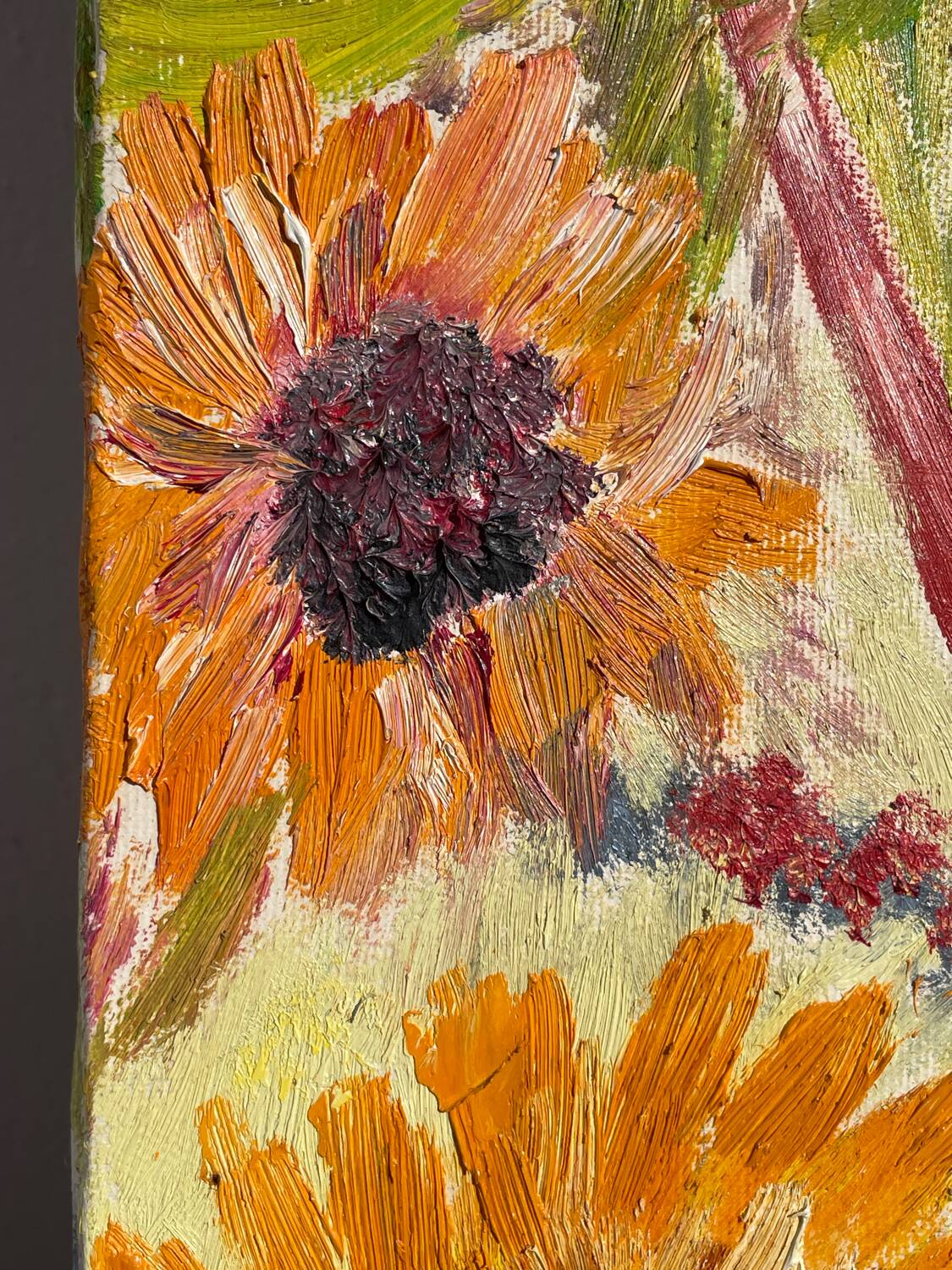 Tableau bouquet de fleurs tournesol