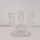 Candlestick candlestick 3 branches in transparent glass