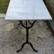 Bistro table in white Carrara marble and cast iron