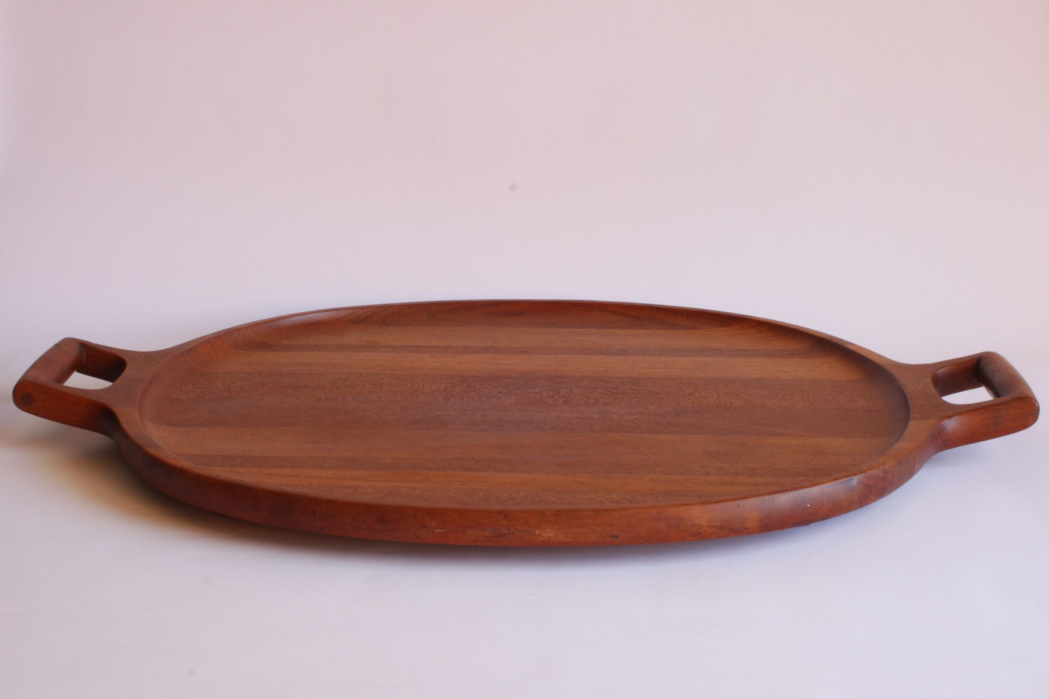 Oval Teak Wooden Serving Tray by Jens Quistgaard for Dansk Designs, Denmark 1960s.