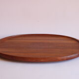 Oval Teak Wooden Serving Tray by Jens Quistgaard for Dansk Designs, Denmark 1960s.