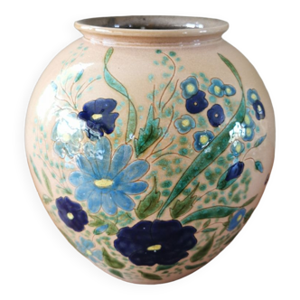 Vase boule vintage céramique artisanale