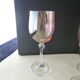 Set of 6 wine glasses in iridescent red crystalline Francesca