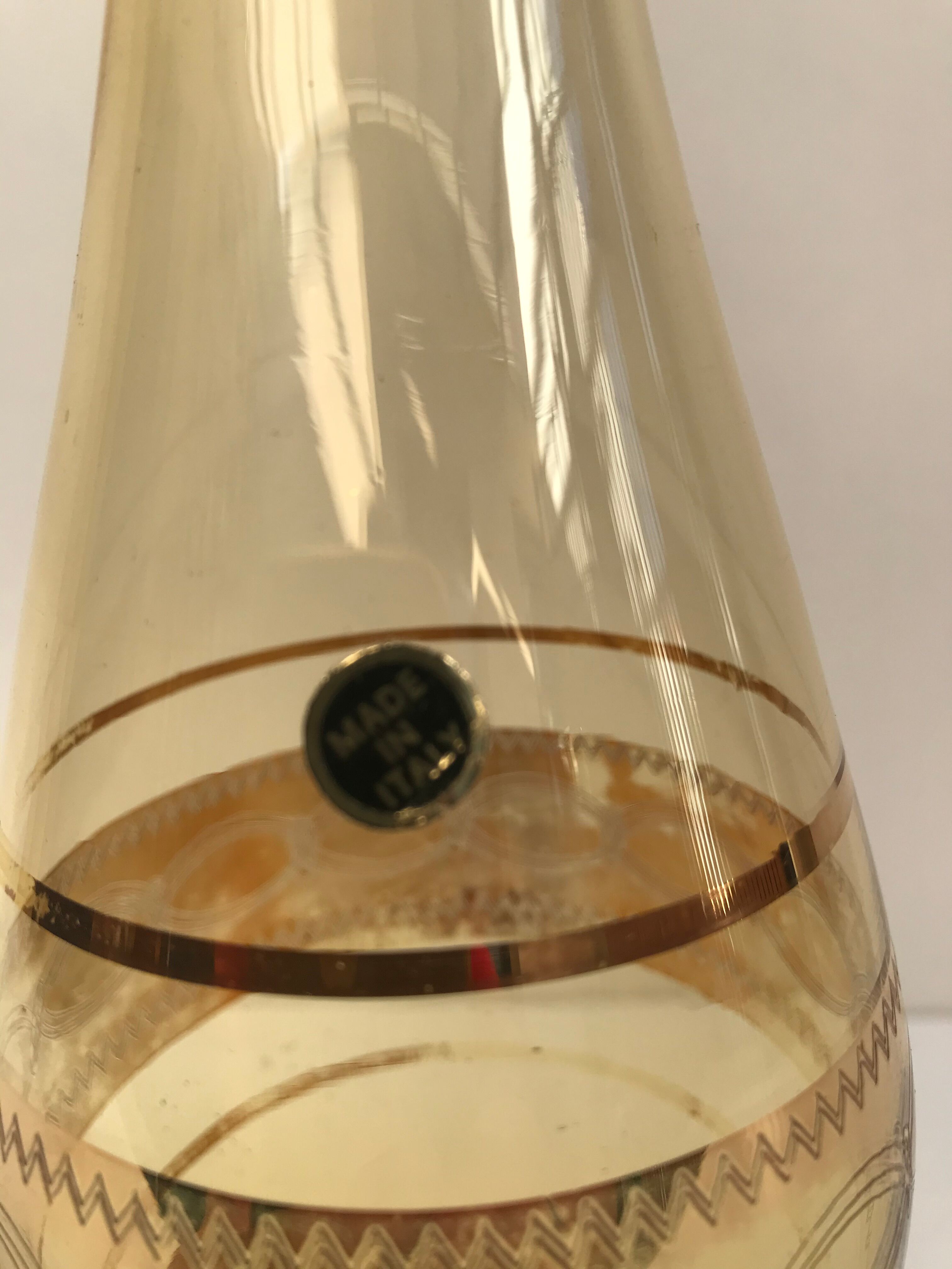 Brown and gold vase, Made in Italy