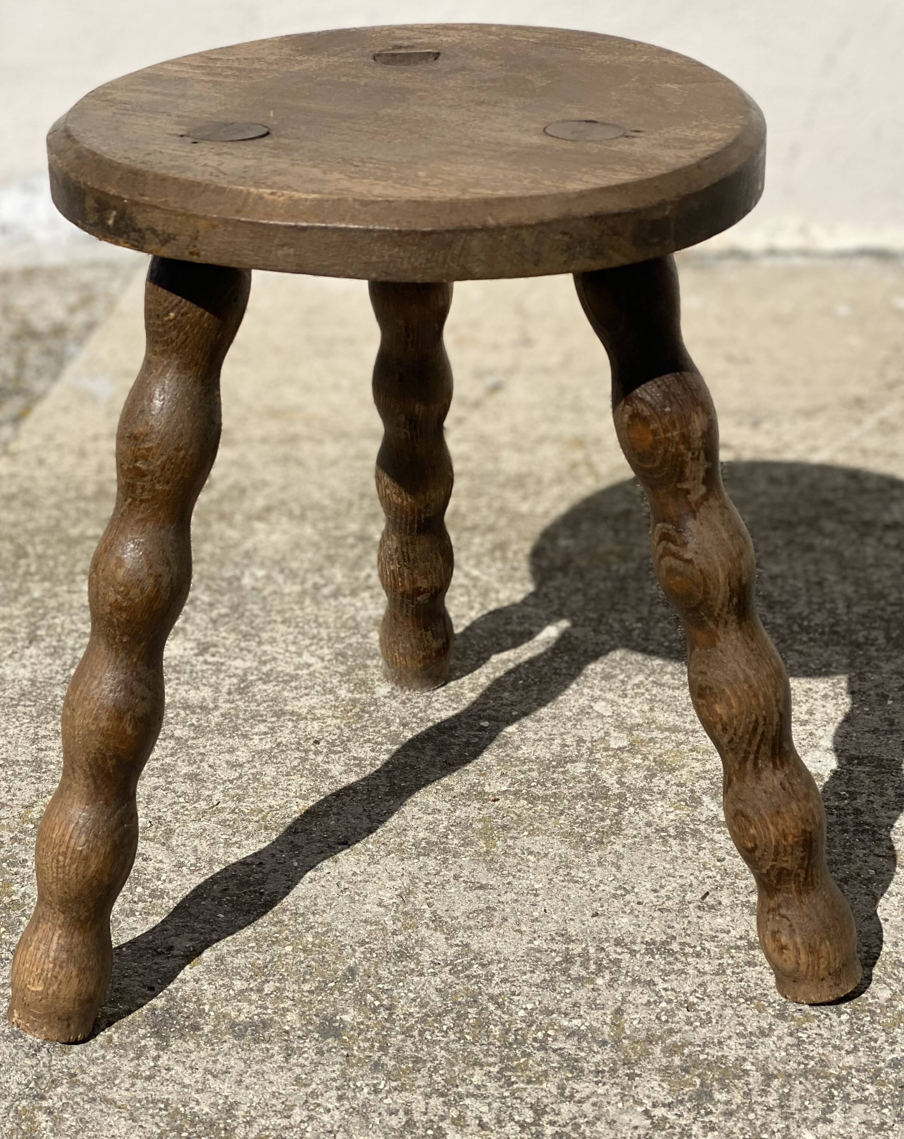 Vintage 1960s tripod stool