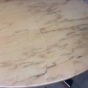 Mid Century coffee table in chrome, marble, and rosewood.