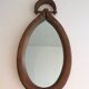 Brutalist mirror in oval shape 1950 - 30,5x59,5cm