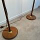 2 old adjustable floor lamps temde design in vintage scandinavian solid teak