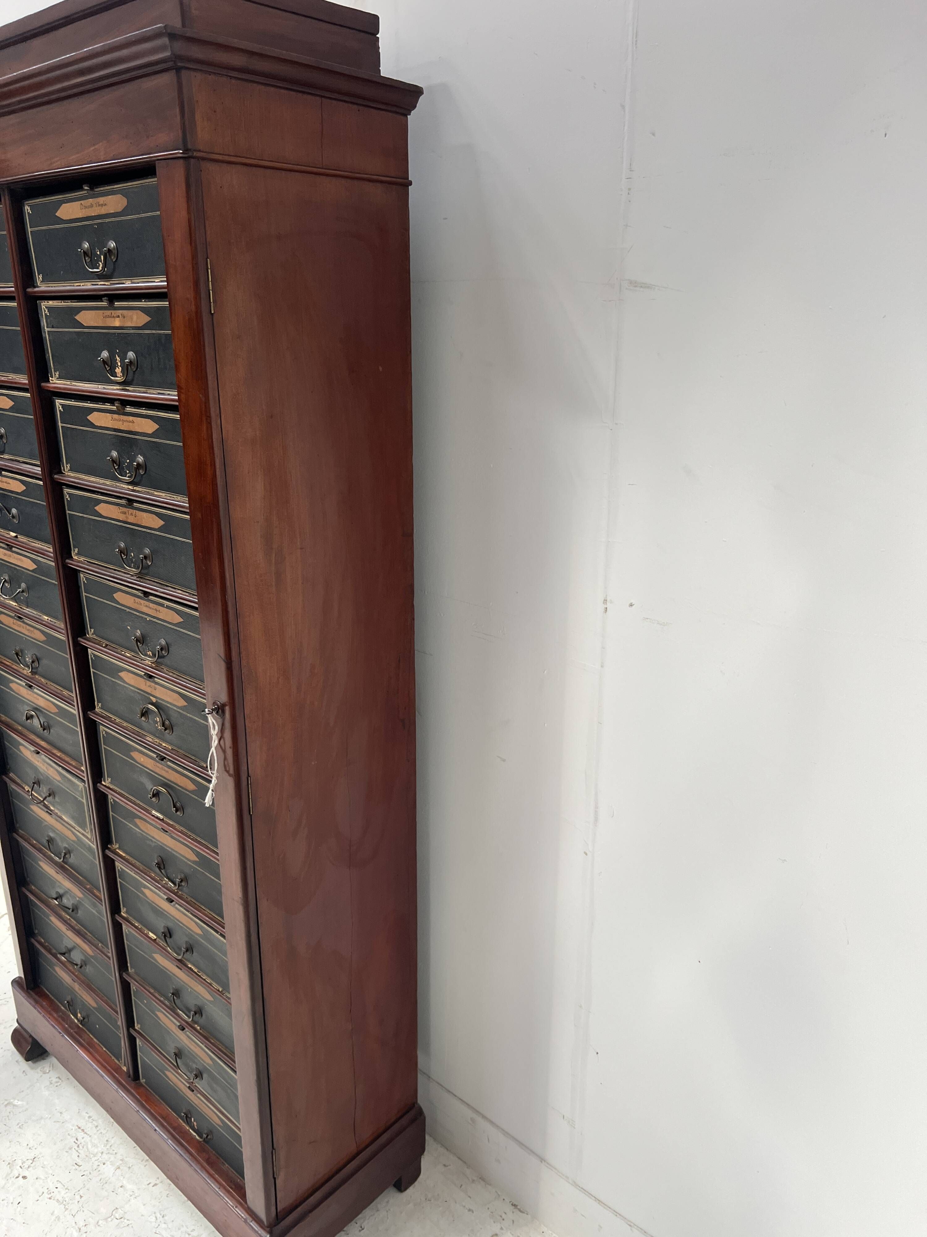Louis Philippe period cabinet in mahogany veneer, 19th century.