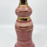 Georges Pelletier soliflore vase in fine gold rose ceramic, France.