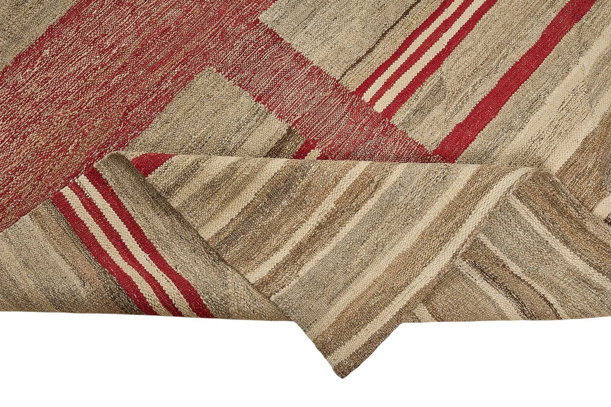 Kilim décoratif tribal contemporain 254 cm x 340 cm