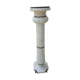 Antique luminous alabaster and bronze column