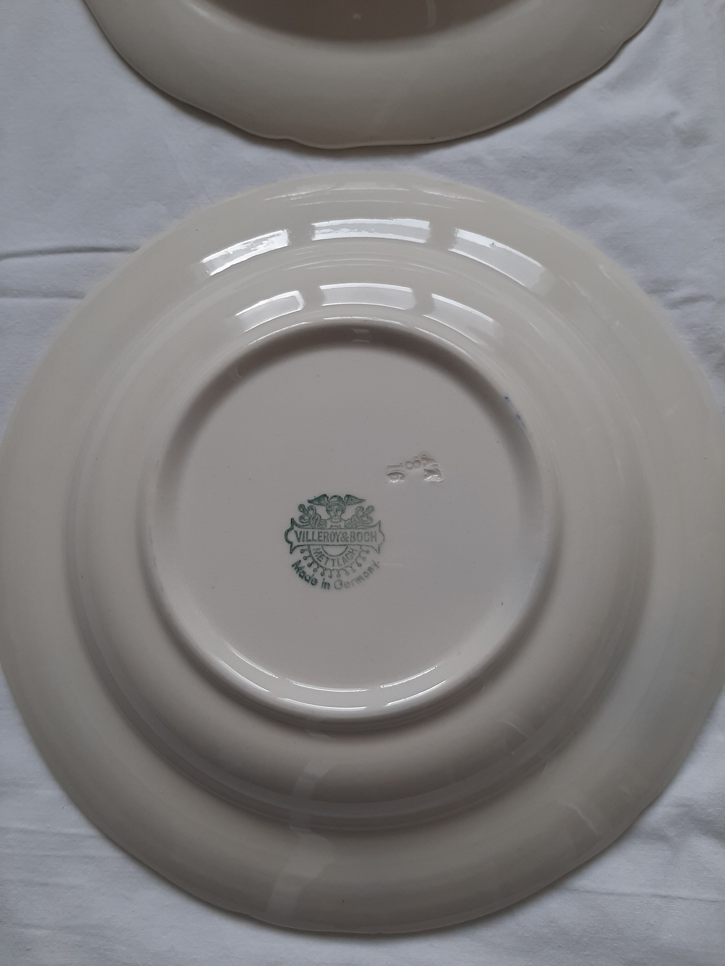 Old hollow plates VB blue flowers