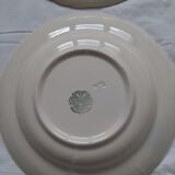 Assiettes anciennes creuses VB fleurs bleues