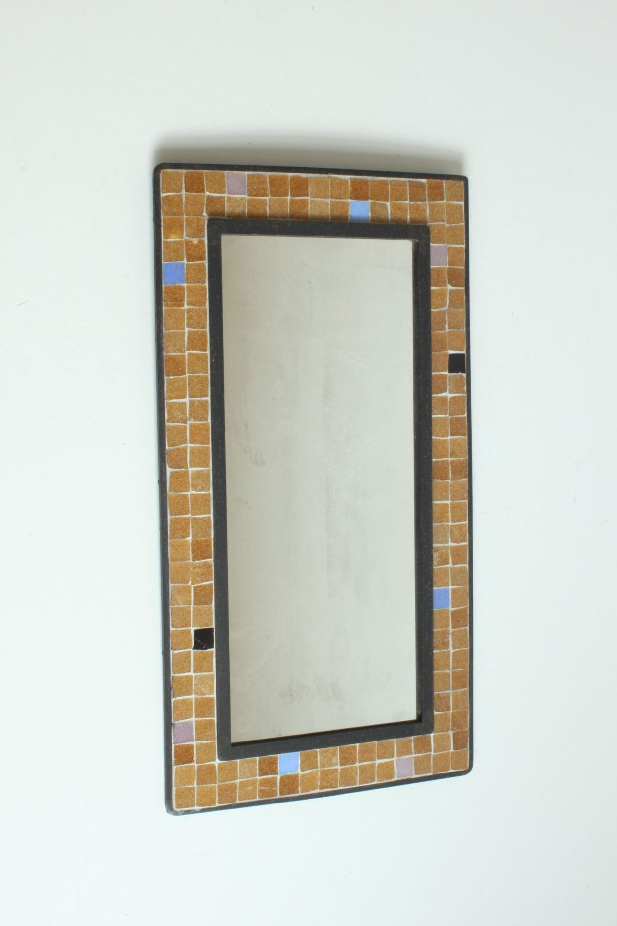 Cast iron and mosaic tiles mirror, 1960s.