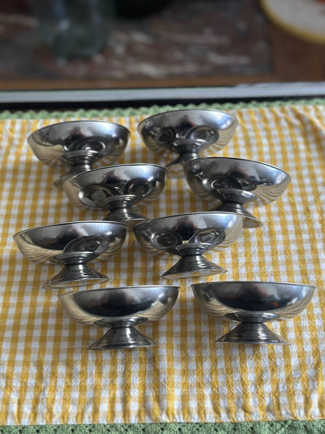 Coupes à glace inox vintage