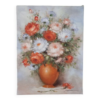 Oil painting on canvas bouquets of flowers