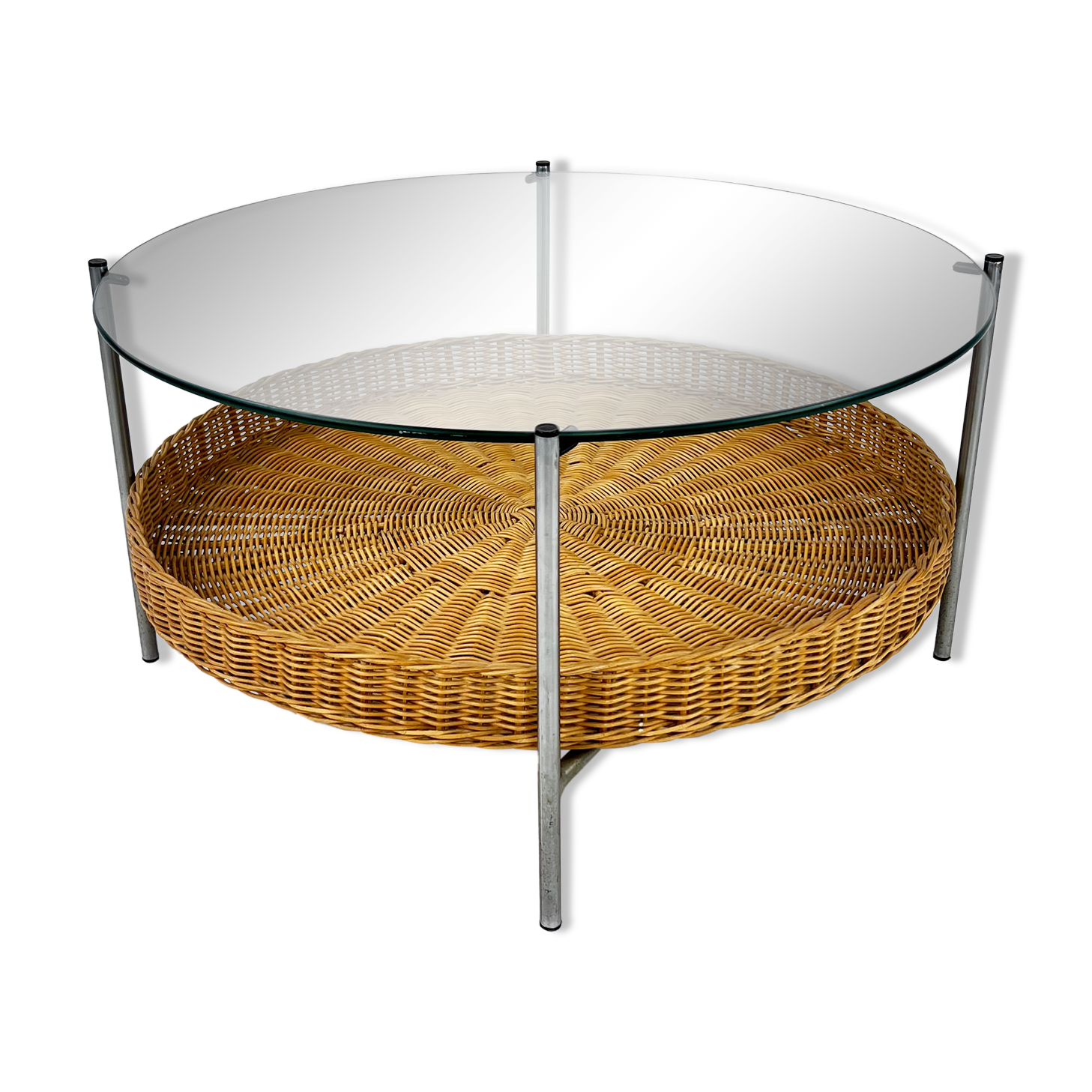 Vintage Round Coffee Table, Netherlands, 1960s