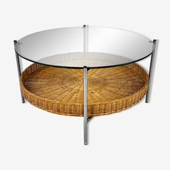 Vintage Round Coffee Table, Netherlands, 1960s