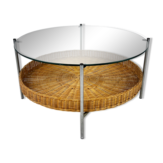 Vintage Round Coffee Table, Netherlands, 1960s