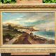 Mid 20th Century Mediterranean Coastal Landscape Painting
