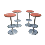 Lot of 4 high stools, by Plank
