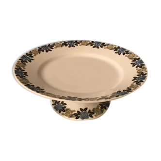 Limoges porcelain cake display with stylized floral motifs