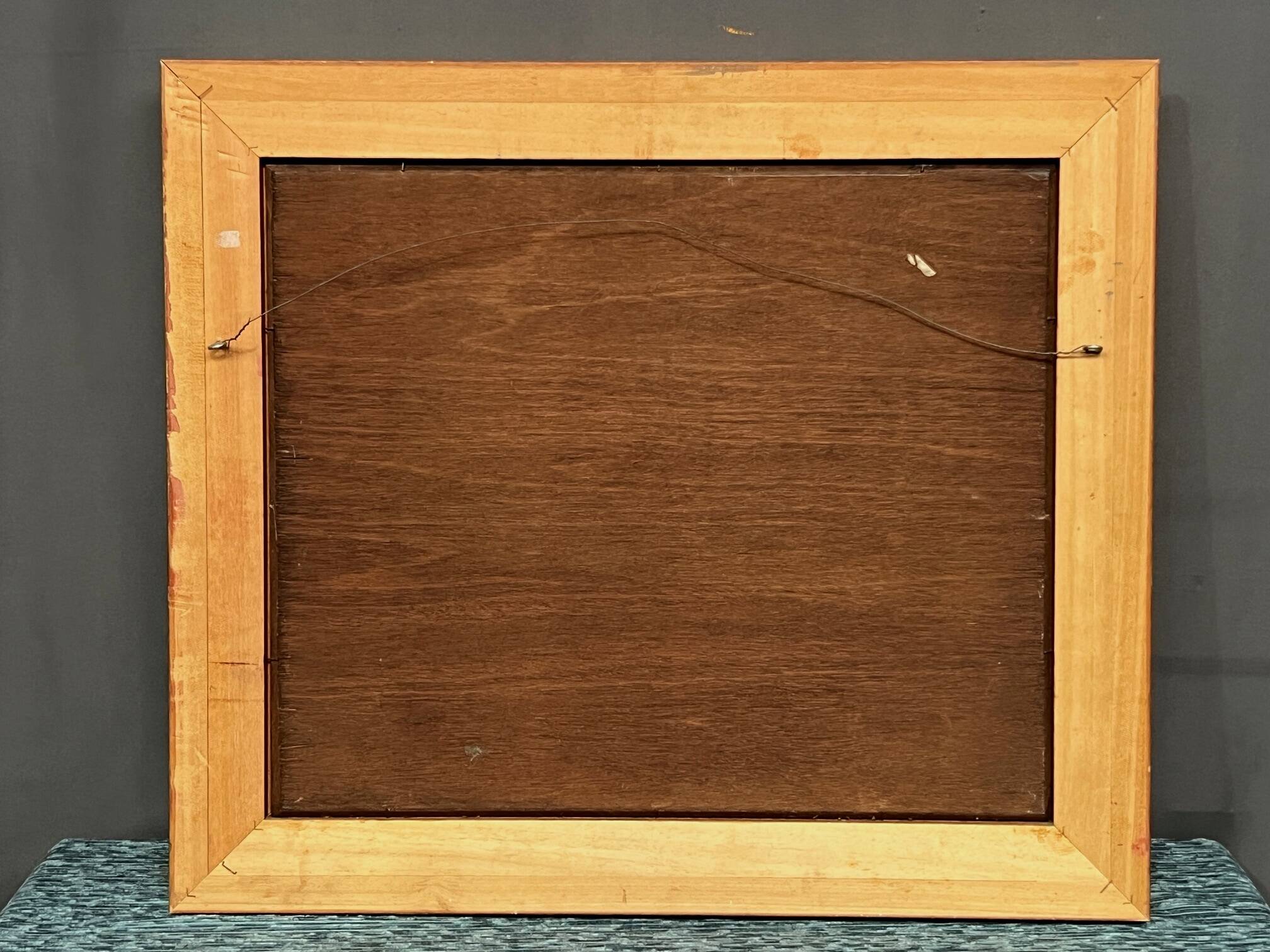 P. van Dinteren "Old Town". Oil on wood panel.