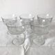 Set of 5 1920s style ribbed glass champagne glasses