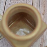 Large glazed terracotta pot with original cork lid