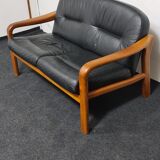 Vintage teak Danish design two seat sofa by Komfort Denmark