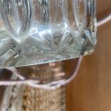 Grand vase vintage en verre ciselé