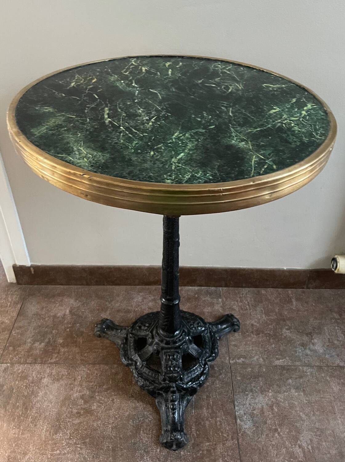 old bistro table