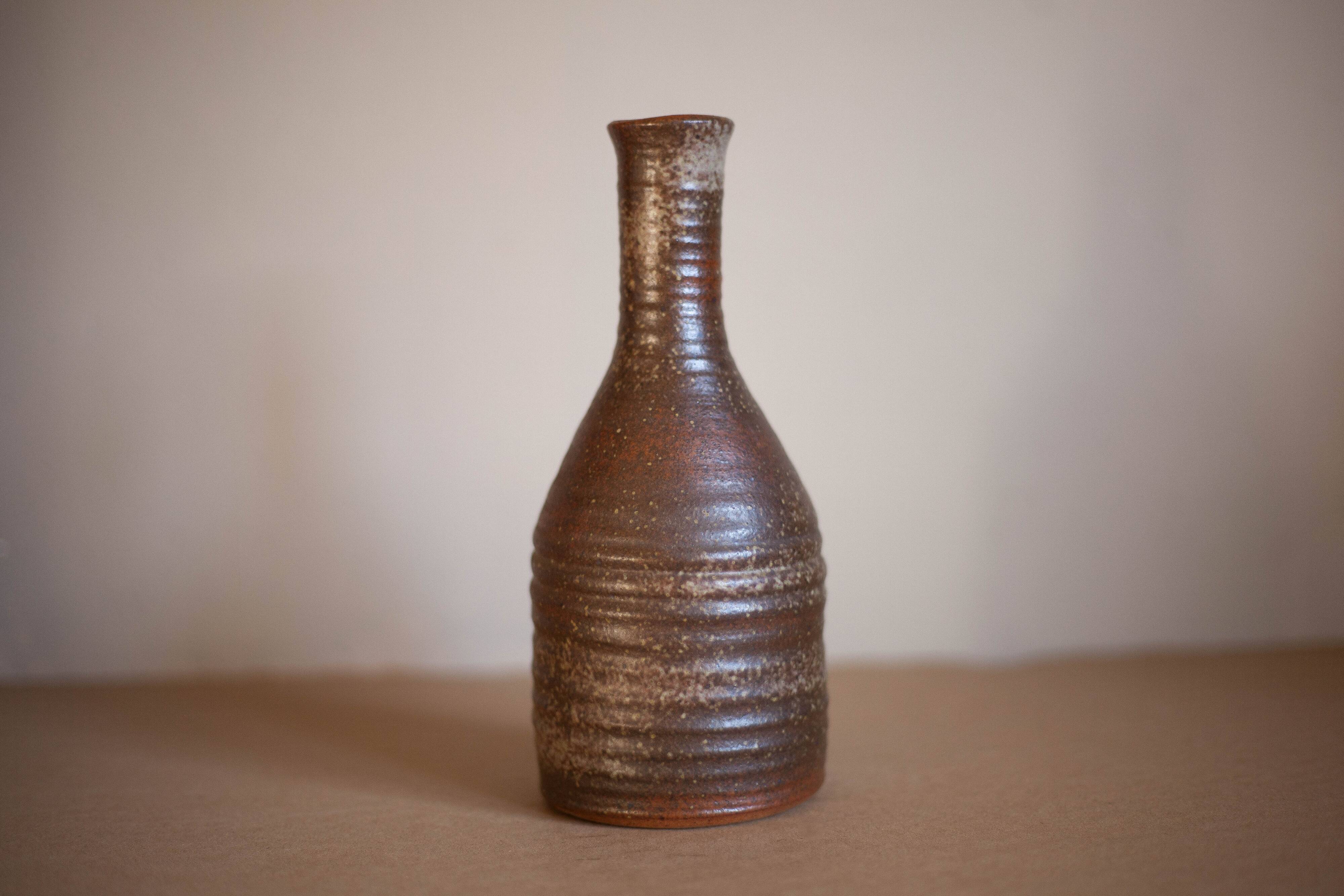 Sandstone vase from Fontgombault Abbey, decorative vase, flower pot, collection, 70's