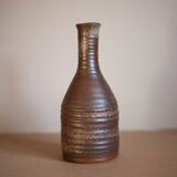 Vase en grès de l'abbaye de Fontgombault, vase décoratif, pot à fleurs, collection, 70's