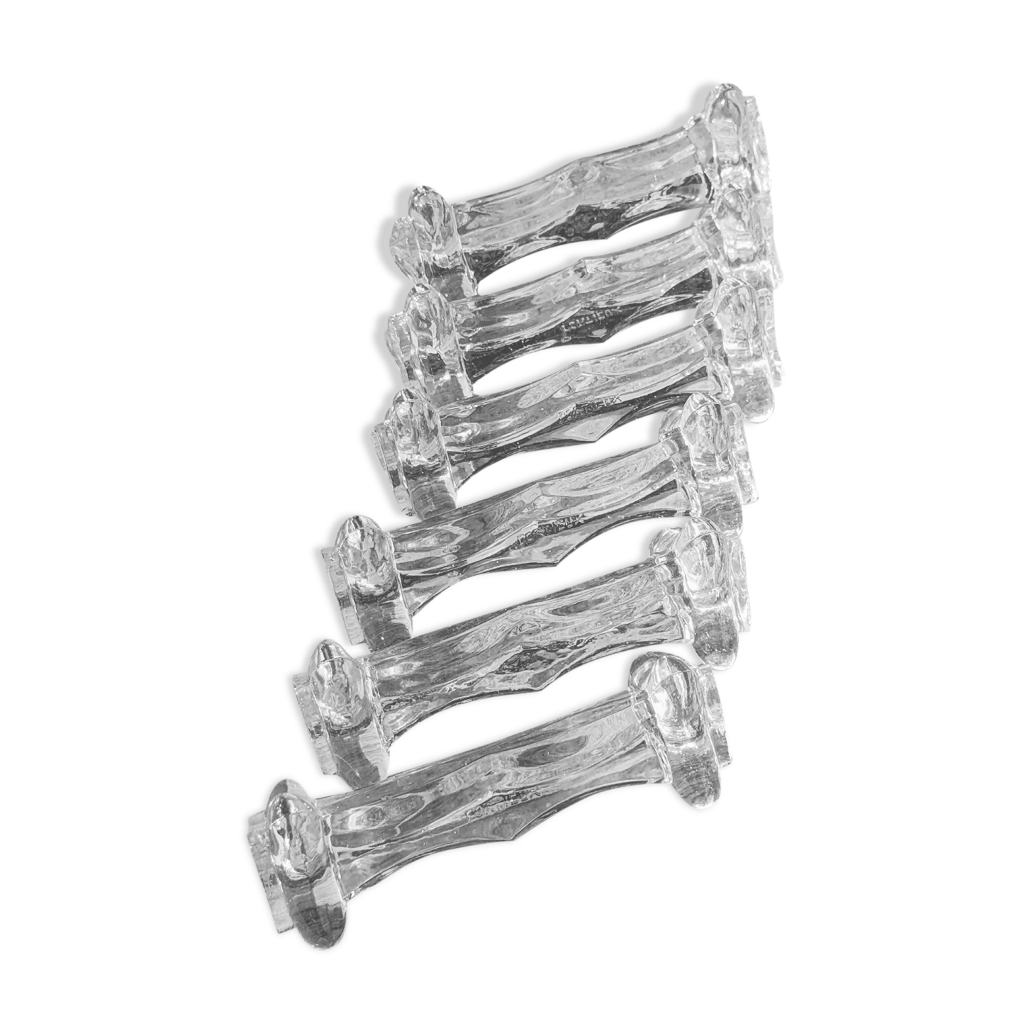 Set of 6 crystal knife holder