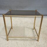 Coffee table bamboo smoked glass