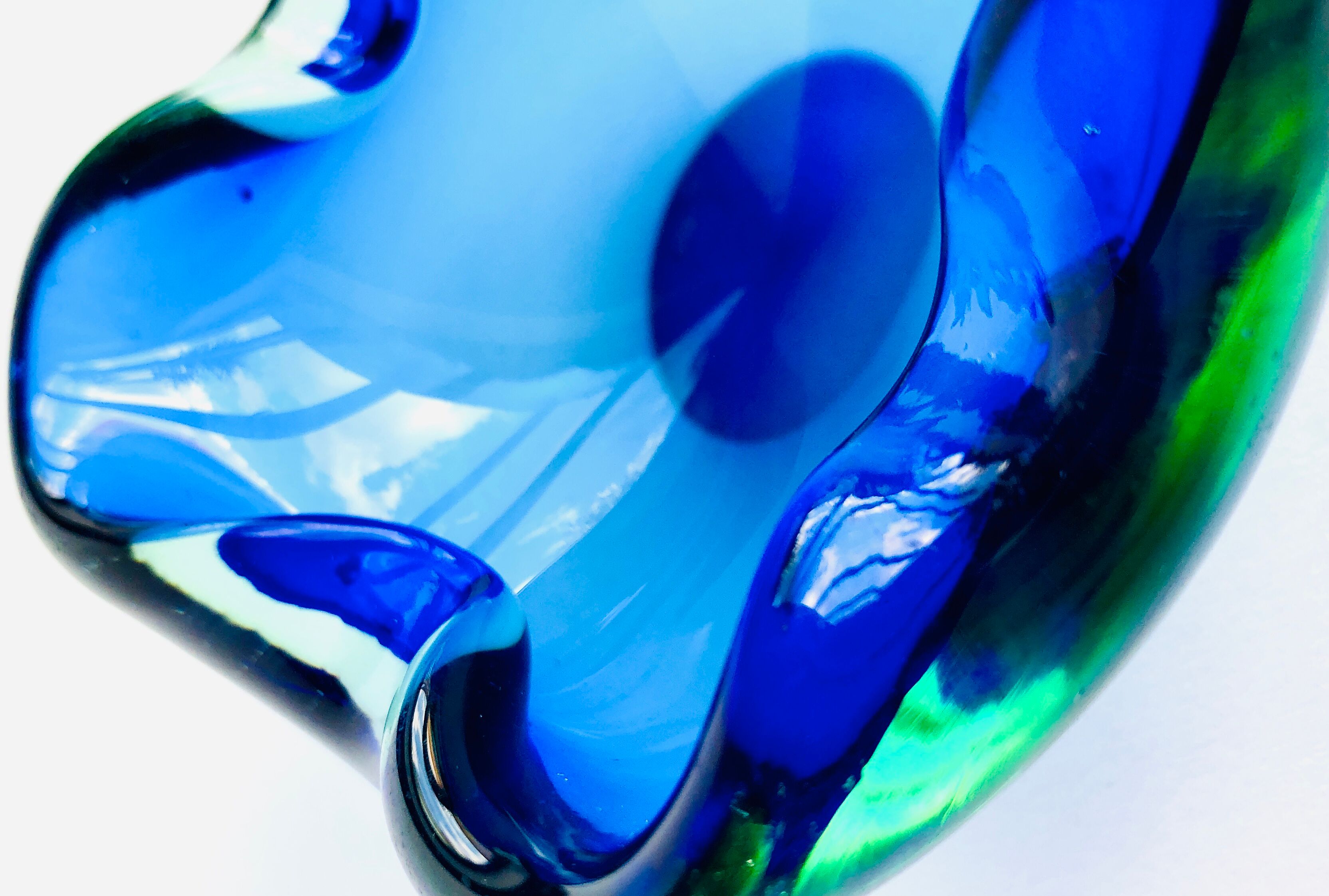 Vintage blue ashtray, Murano