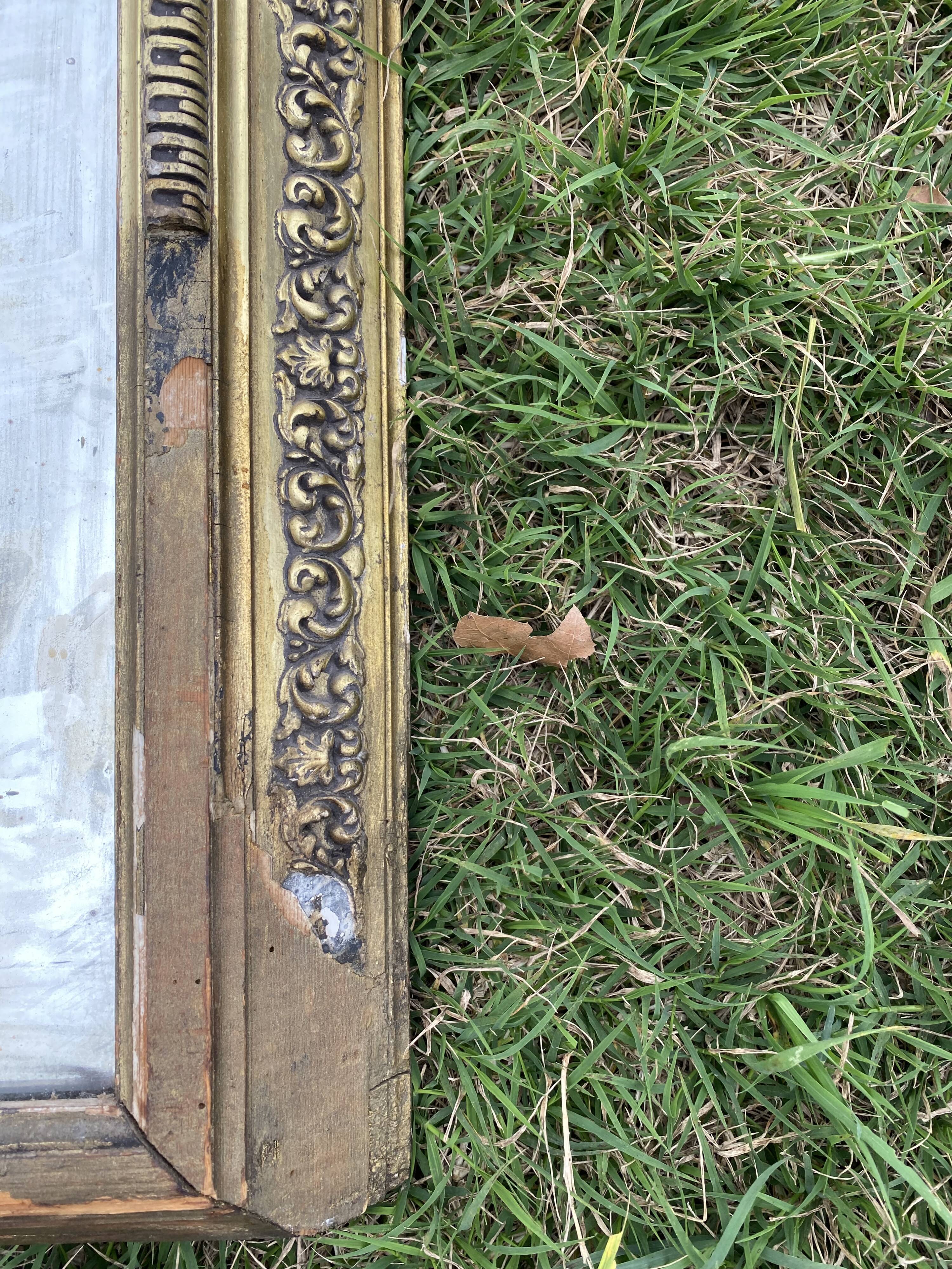 Golden mirror XIXth, 186x106 cm