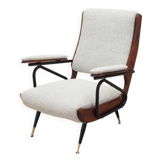 Fauteuil en hêtre, design italien, années 1970