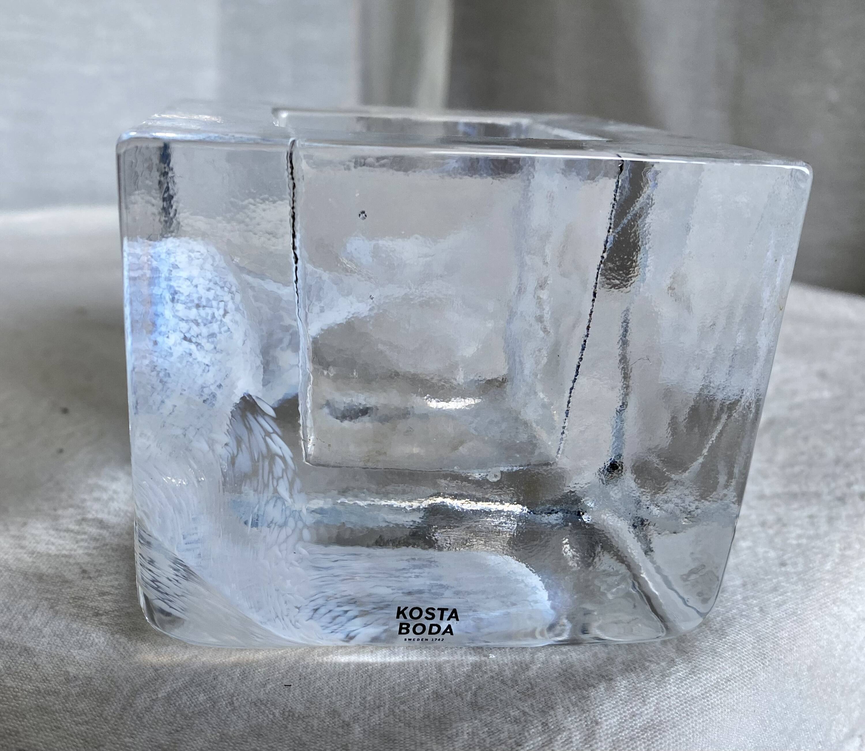 Kosta boda glass candle holder scandinavian design